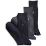 3-Pack Cotton Rib Extended Size Casual Men's Socks