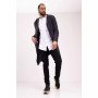 Men's Modern Fuzzy Long Cardigan Sweater