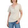 Short Sleeve Henley Top, Created for Macy's