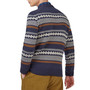 Men's Chunky Knitted Fair Isle Long-Sleeve Crewneck Sweater