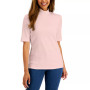 Petite Cotton Mock Neck Elbow-Sleeve Top, Created for Macy's