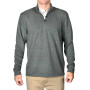 Men's Stretch Quarter-Zip Long-Sleeve Topstitched Sweater