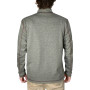 Men's Stretch Quarter-Zip Long-Sleeve Topstitched Sweater