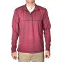 Men's Stretch Quarter-Zip Long-Sleeve Topstitched Sweater