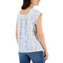 Petite Cotton Square-Neck Cap-Sleeve Top, Created for Macy's