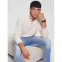 Men's Waffle-Knit Long Sleeves Sweater