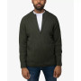 Men's Ribbed Mock Neck Quarter-Zip Sweater