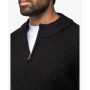 Men's Ribbed Mock Neck Quarter-Zip Sweater