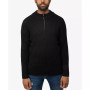 Men's Ribbed Mock Neck Quarter-Zip Sweater
