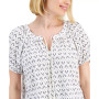 Petite Split-Neck Summer Blouse Top, Created for Macy's