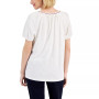 Petite Split-Neck Summer Blouse Top, Created for Macy's
