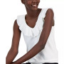 Women's Ruffled Double V Flounce Top