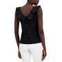 Women's Ruffled Double V Flounce Top