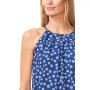 Women's Sleeveless Pleated Floral-Print Halter Top