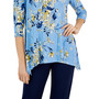 Women's Floral-Print Jacquard Top, Created for Macy's