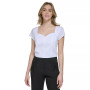 Cotton Cropped Cap Sleeve Corset Top