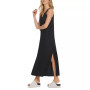 Linen V-Neck Maxi Dress