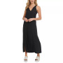 Linen V-Neck Maxi Dress