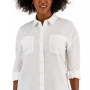 Petite Linen Blend Boyfriend Tunic Shirt, Created for Macy's