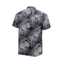 Men's Black Los Angeles Chargers Big and Tall Bahama Coast Luminescent Fronds Camp IslandZone Button-Up Shirt