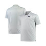 Men's Heathered Gray Michigan Wolverines Big and Tall Performance Polo Shirt