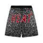 Men's Black Miami Heat Big and Tall Hardwood Classics Jumbotron Shorts