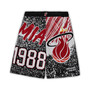 Men's Black Miami Heat Big and Tall Hardwood Classics Jumbotron Shorts