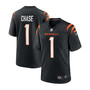 Men's Ja'Marr Chase Black Cincinnati Bengals 2021 NFL Draft First Round Pick Game Jersey