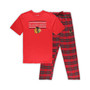Men's Red Chicago Blackhawks Big and Tall T-shirt and Pajama Pants Sleep Set