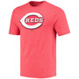 Men's Red Cincinnati Reds Weathered Official Logo Tri-Blend T-shirt