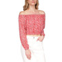 Women's Zebra-Print Off-The-Shoulder Top