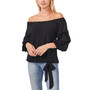 Clip-Dot Off-The-Shoulder Top