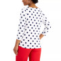Women's Dot-Print Boat-Neck Top, Created for Macy's