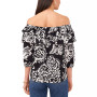 Women's Challis Ruffled Off-The-Shoulder Top