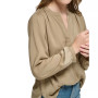 Petite Long-Sleeve Henley Top