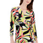 Women's Printed 3/4-Sleeve Wrap Top