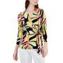 Women's Printed 3/4-Sleeve Wrap Top
