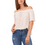 Women's Striped Off-The-Shoulder Flutter-Sleeve Top
