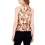 Women's Printed Smocked-Waist Keyhole Top, Created for Macy's