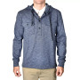 Men's Slub Knit Solid Drawstring Hoodie