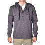 Men's Slub Knit Solid Drawstring Hoodie