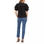 Women's Short-Sleeve Tiered Bubble-Sleeve Top