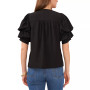 Women's Short-Sleeve Tiered Bubble-Sleeve Top