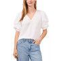 Women's Short-Sleeve Tiered Bubble-Sleeve Top