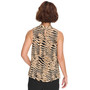 Women's Animal-Print Pleated Sleeveless Top