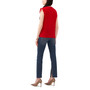 Women's Solid-Color V-Neck Shirred-Shoulder Top