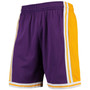 Men's Purple Los Angeles Lakers Hardwood Classics Team Swingman Shorts
