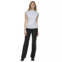 Women's Ruched Sleeveless Mock-Neck Top