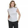 Women's Ruched Sleeveless Mock-Neck Top