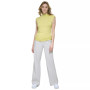 Women's Ruched Sleeveless Mock-Neck Top